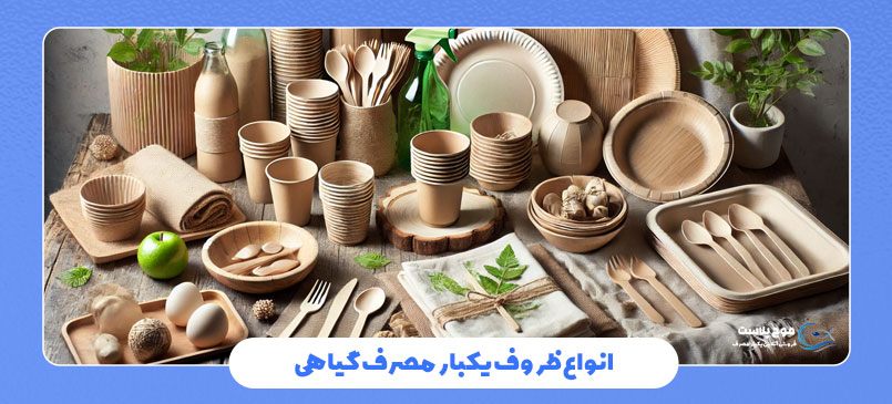انواع ظروف یکبار مصرف گیاهی