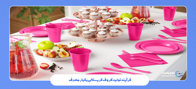فرآیند تولید ظروف کریستالی یکبار مصرف