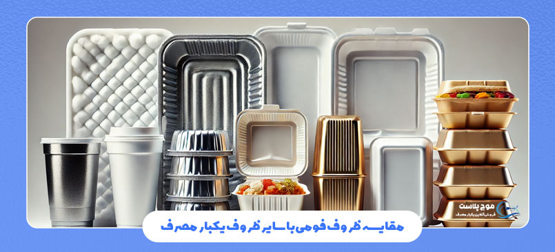 مقایسه ظروف فومی با سایر ظروف یکبار مصرف