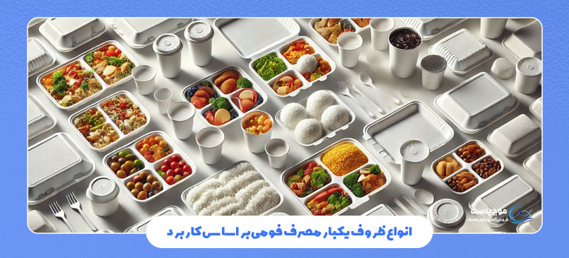 انواع ظروف یکبار مصرف فومی بر اساس کاربرد
