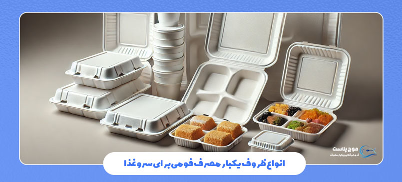 انواع ظروف یکبار مصرف فومی برای سرو غذا