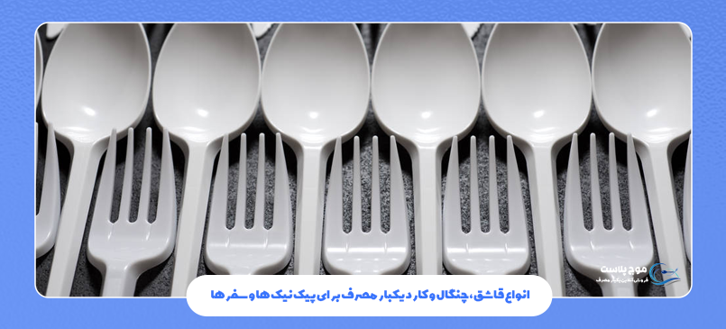 انواع قاشق، چنگال و کارد یکبار مصرف برای پیک‌ نیک‌ ها و سفرها
